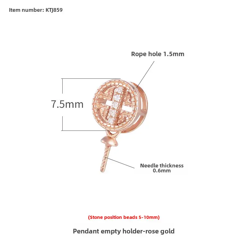 S925 Silver Imitation Pearl Pendant Holder DIY Clip Buckle Accessories - Image 3