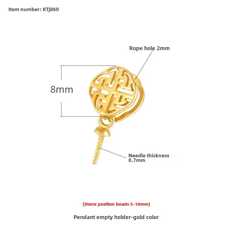 S925 Silver Imitation Pearl Pendant Holder DIY Clip Buckle Accessories - Image 5