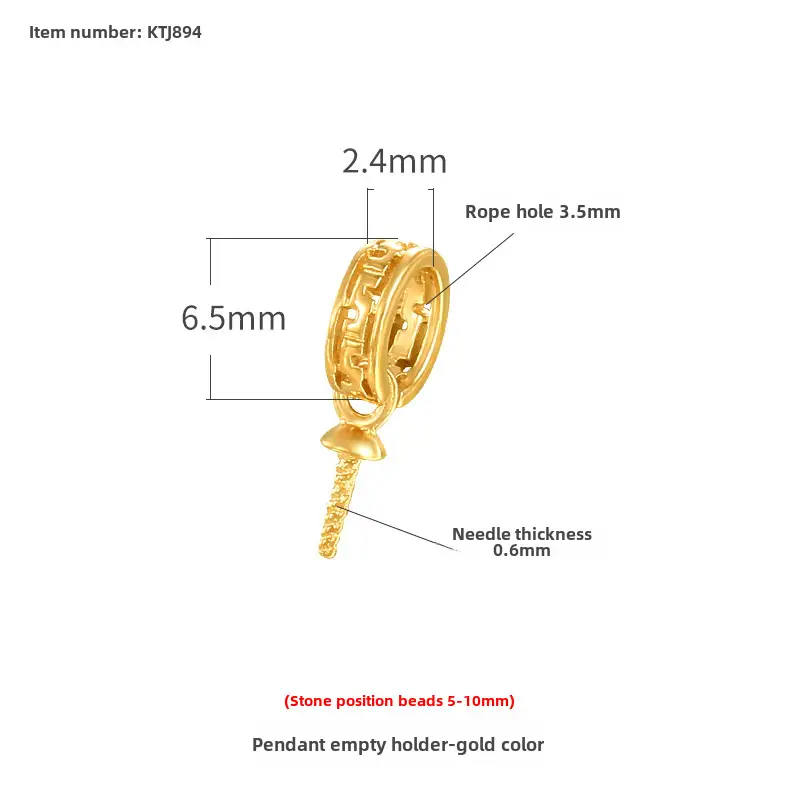 S925 Silver Imitation Pearl Pendant Holder DIY Clip Buckle Accessories - Image 8