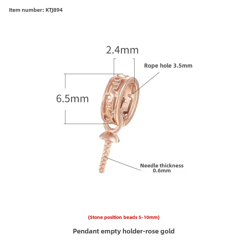 S925 Silver Imitation Pearl Pendant Holder DIY Clip Buckle Accessories - Image 9