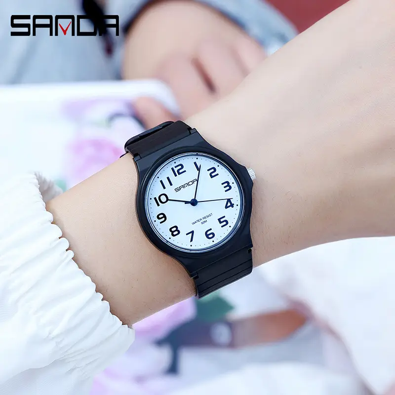 Sanda Black Analog Wrist Watch for Girls Youth - Image 9