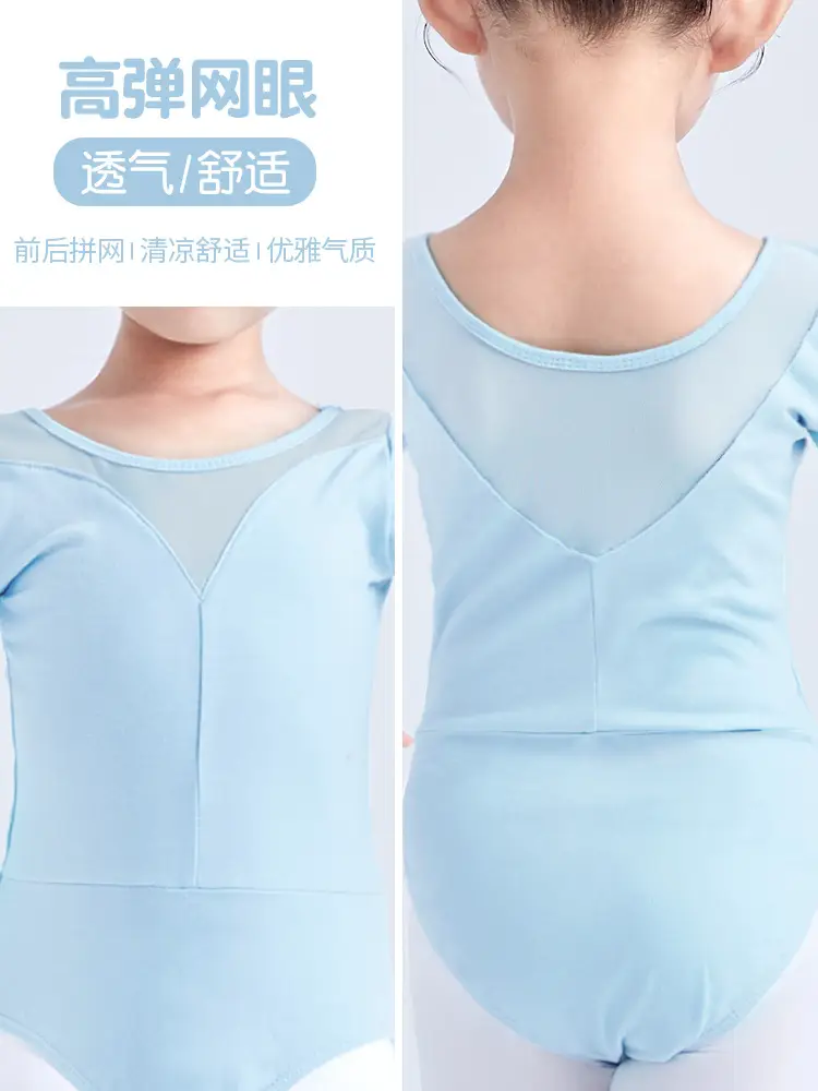 Light Blue Short Sleeve Dance Jumpsuit for Girls - Image 22