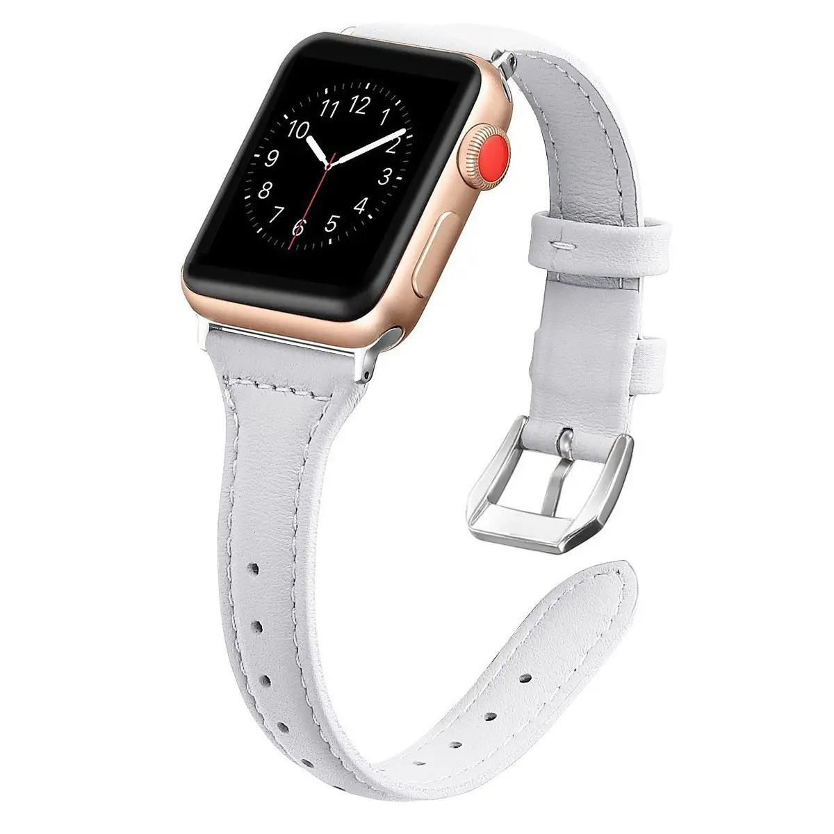 Apple Watch Leather Slimming Strap Brown - Image 3