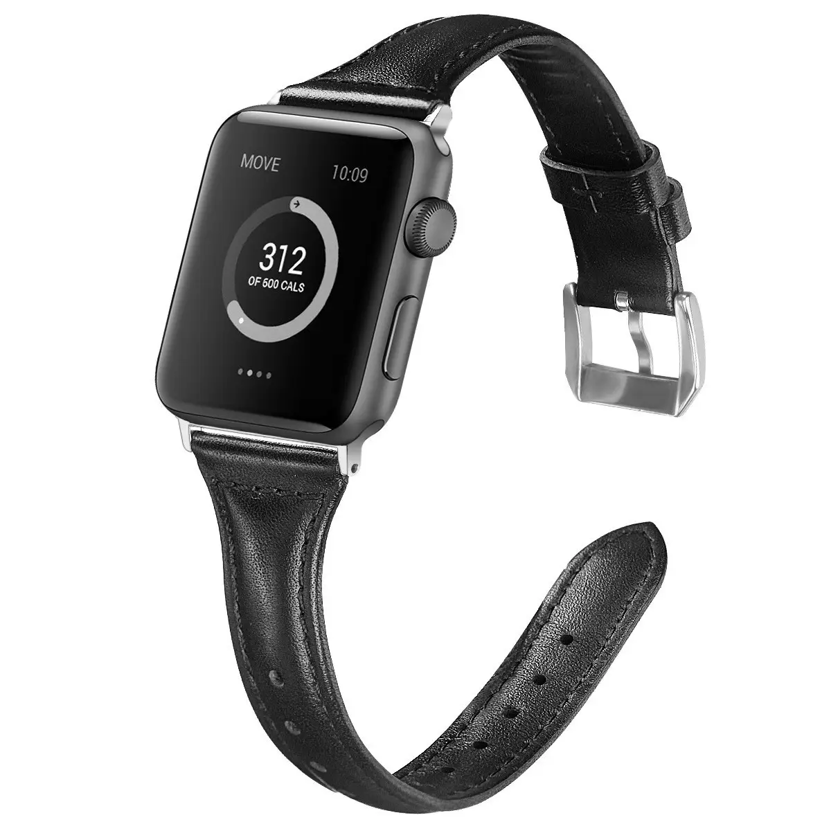 Apple Watch Leather Slimming Strap Brown - Image 6