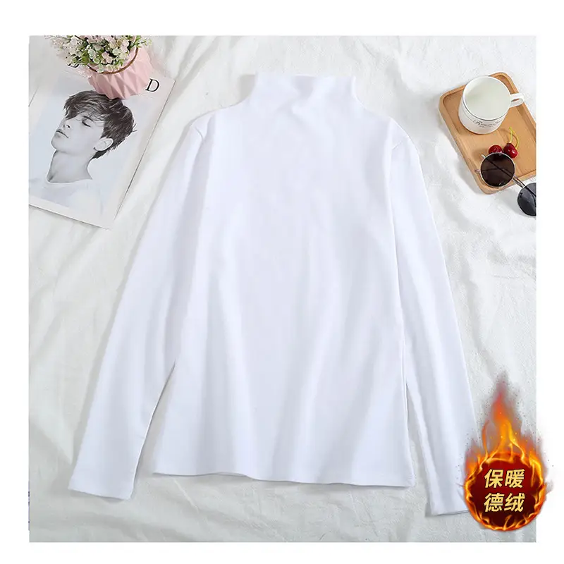 Women Velvet Long Sleeve T-Shirt Set Autumn Winter Korean Style - Image 10