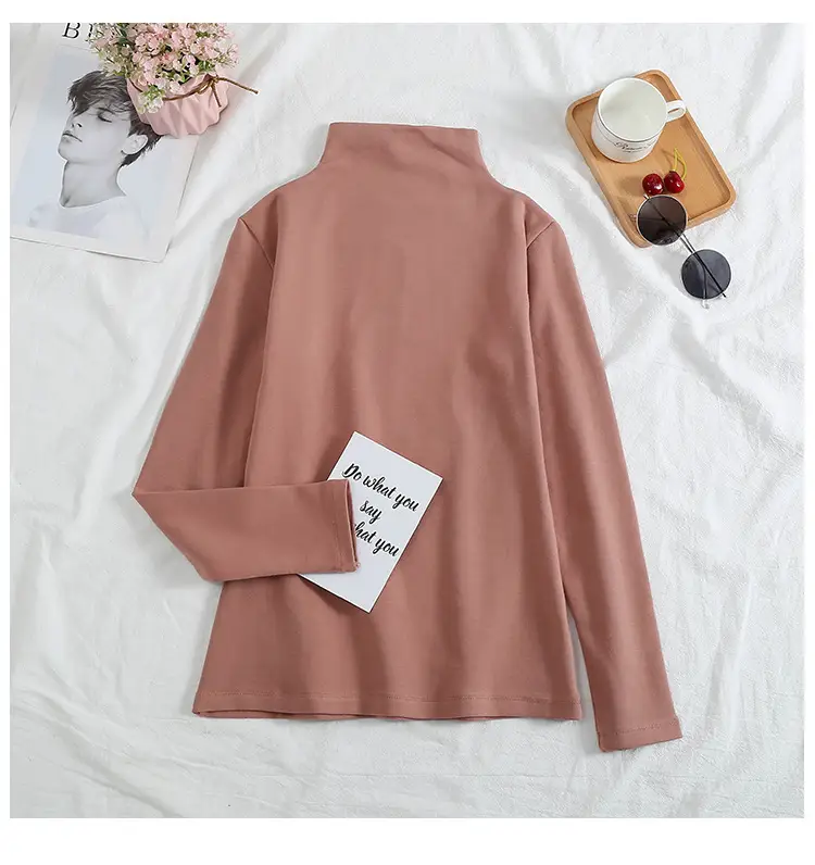 Women Velvet Long Sleeve T-Shirt Set Autumn Winter Korean Style - Image 7