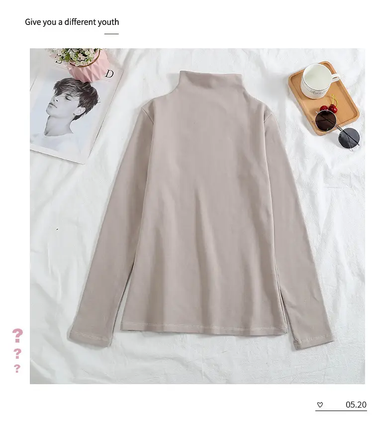 Women Velvet Long Sleeve T-Shirt Set Autumn Winter Korean Style - Image 8
