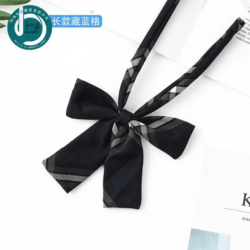 Black Japanese Uniform Bow Collar Tie for College Students - Image 10