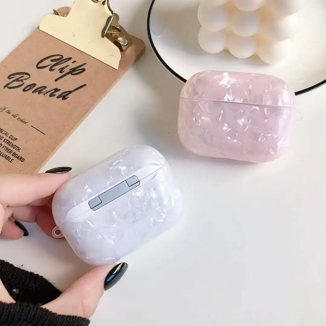 Pink Shell Pattern Airpods Protective Case