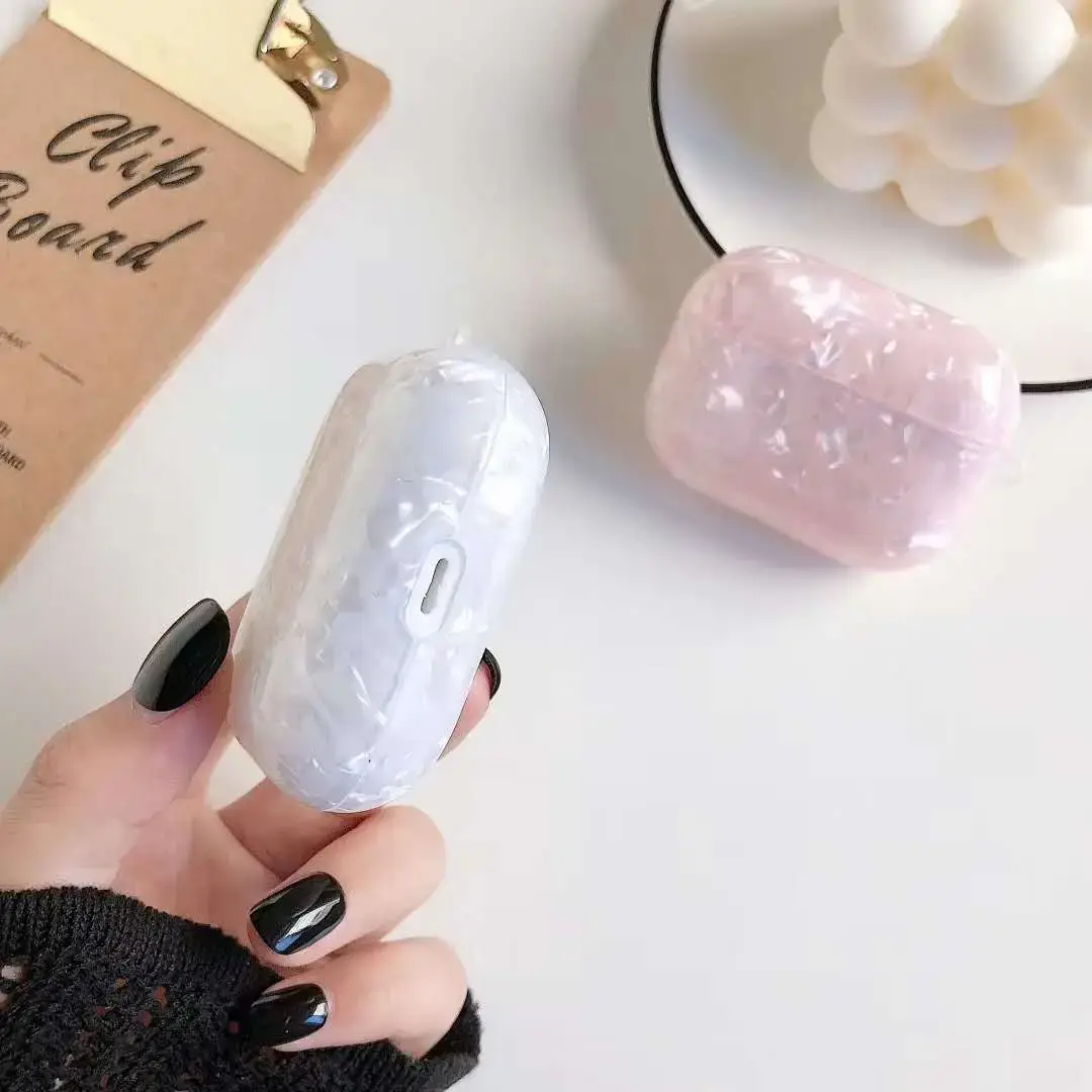 Pink Shell Pattern Airpods Protective Case