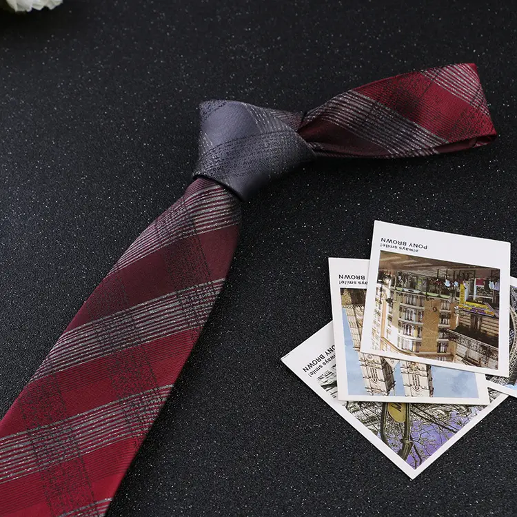 7cm Navy Polka Dot Dress Tie for Men - Image 10