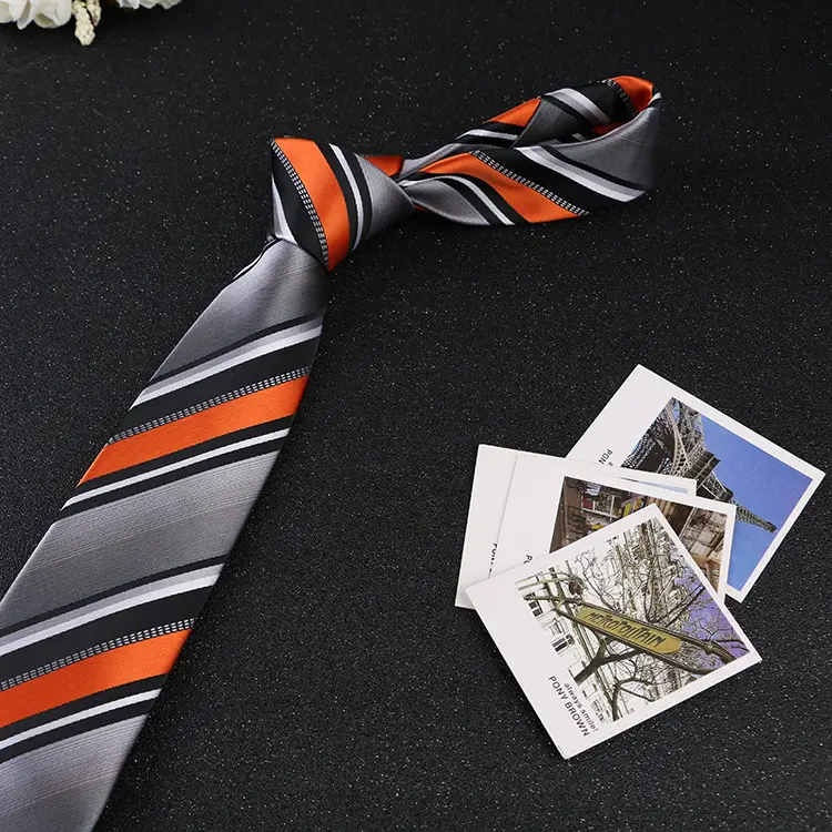 7cm Navy Polka Dot Dress Tie for Men - Image 33