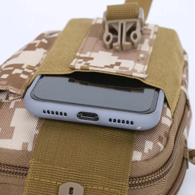 Military Tactical Waist Bag Black Waterproof Mobile Carry