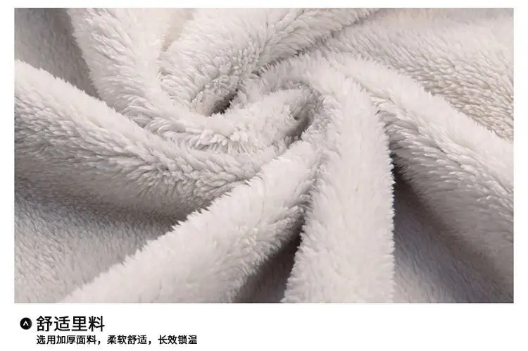 Men's Red Fleece Stand Collar Coat Winter Warm — feature 21