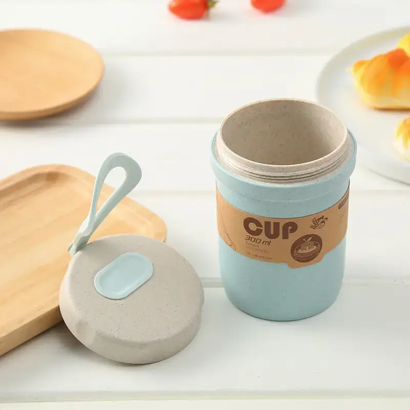 Wheat Flavored Portable Cup for Milk Tea & Breakfast - Image 8