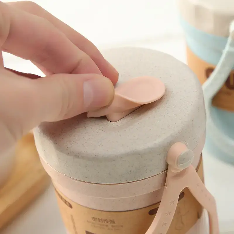 Wheat Flavored Portable Cup for Milk Tea & Breakfast - Image 9