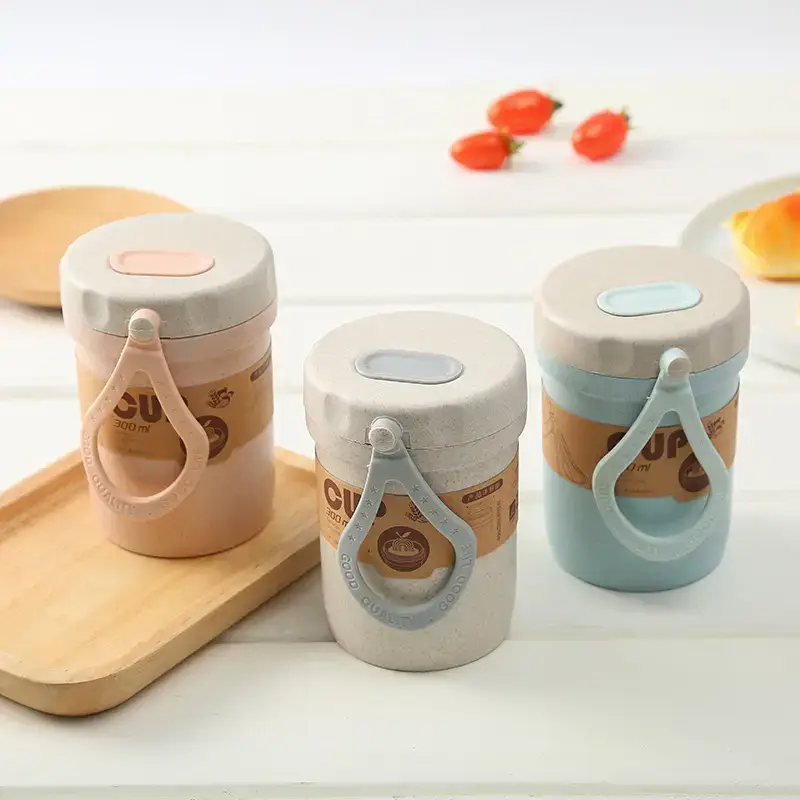 Wheat Flavored Portable Cup for Milk Tea & Breakfast - Image 4