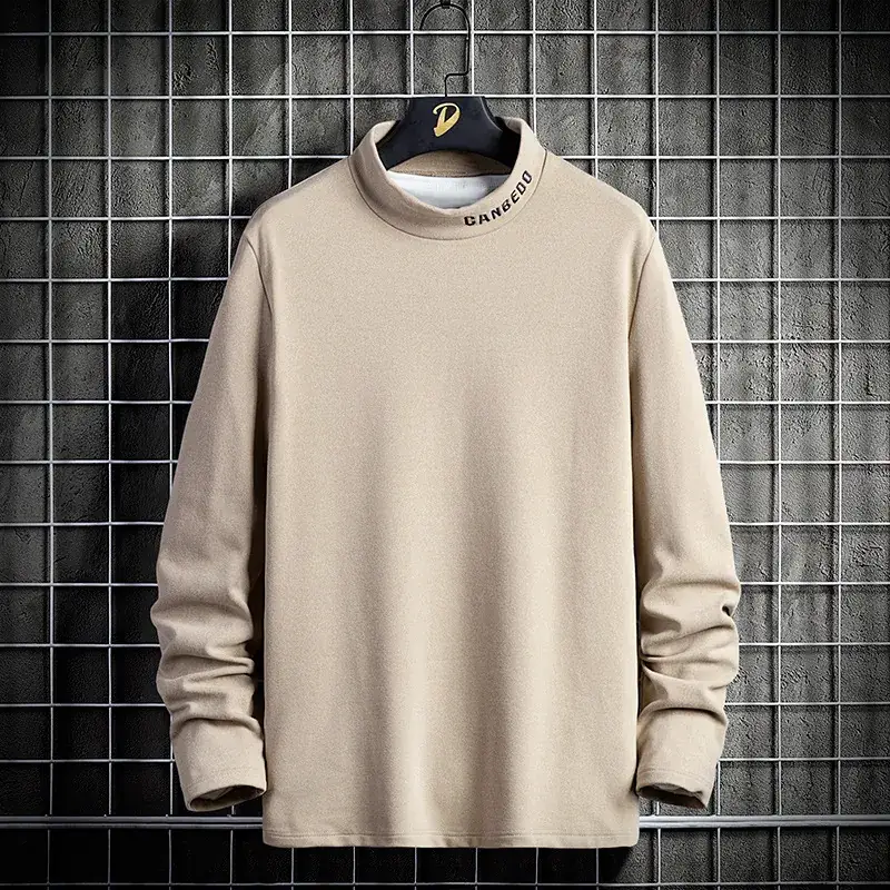 Men's Black Long Sleeve T-Shirt Winter Casual Wear - Image 2