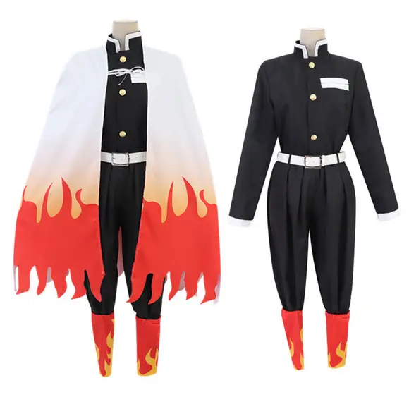 Demon Slayer Kimetsu Uniform Rengoku Kyoujurou Costume Set — feature 21