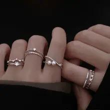 Women's Cold Wind Adjustable Zircon Moonstone Ring — feature 9