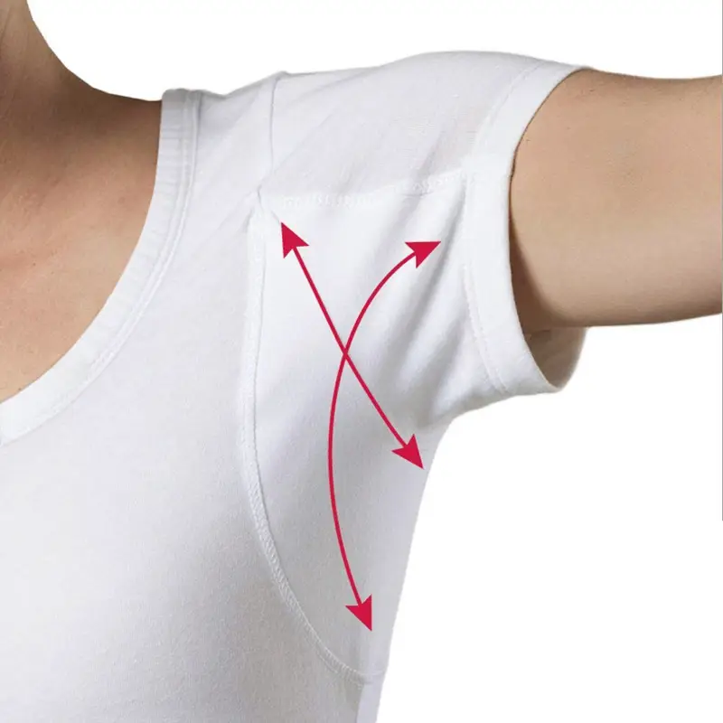 Women's White Modal T-Shirt Lower Axilla Double Layer Sweat Absorbent - Image 7