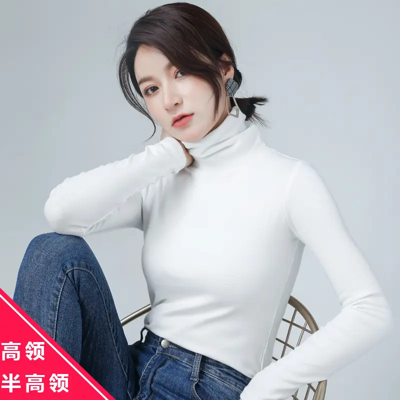 Women's Pure Cotton Long Sleeve T-Shirt Light Blue Slim Fit - Image 17