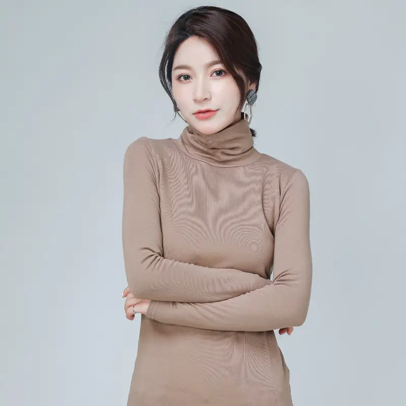 Women's Pure Cotton Long Sleeve T-Shirt Light Blue Slim Fit - Image 6
