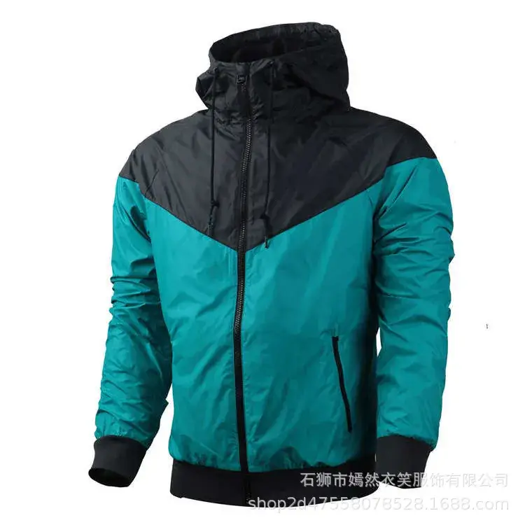 Men's Windproof Red Black Hoodie Running Jacket - Image 4