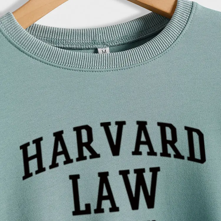 Harvard Law Women's Green Long Sleeve Sweatshirt