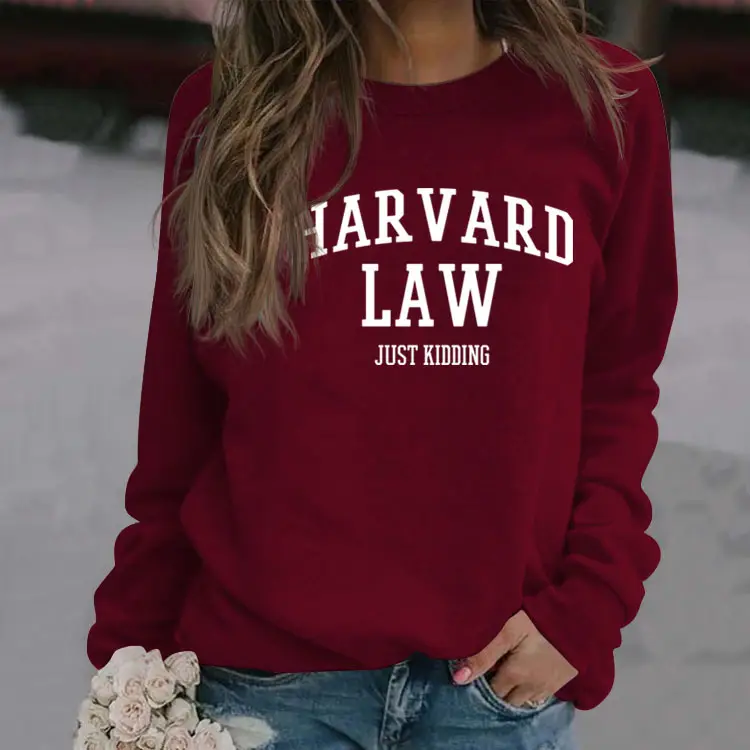 Harvard Law Women's Green Long Sleeve Sweatshirt