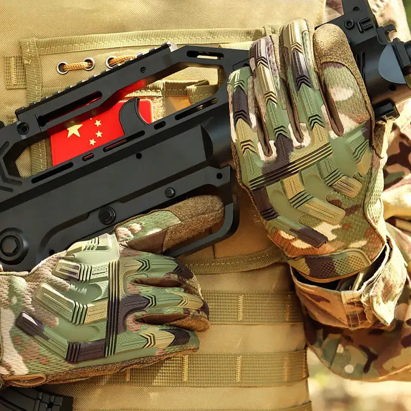 Military Full Finger Touch Screen Gloves Green Tactical - Image 6