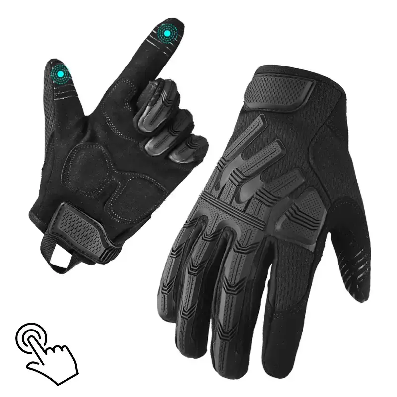 Military Full Finger Touch Screen Gloves Green Tactical - Image 7