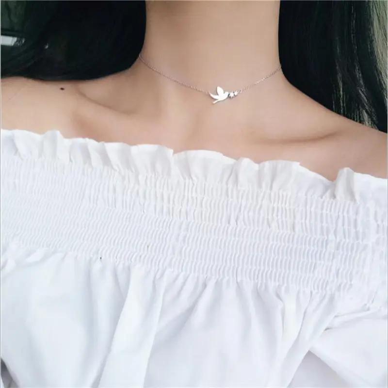 White Dove Diamond Necklace for Women Elegant Gentle Design - Image 4