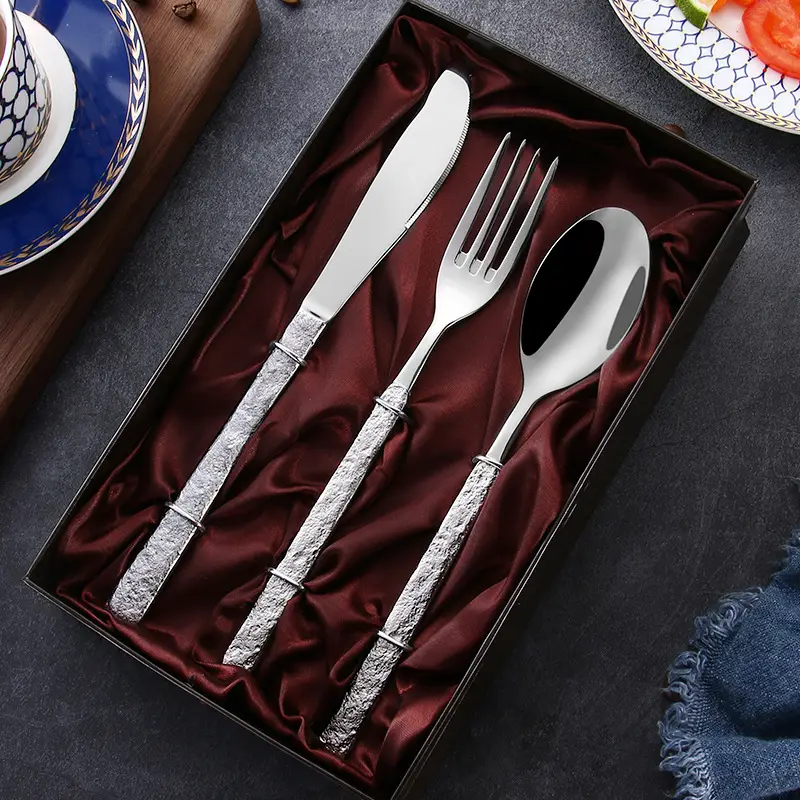 304 Stainless Steel Western Tableware Spoon Fork Knife Set