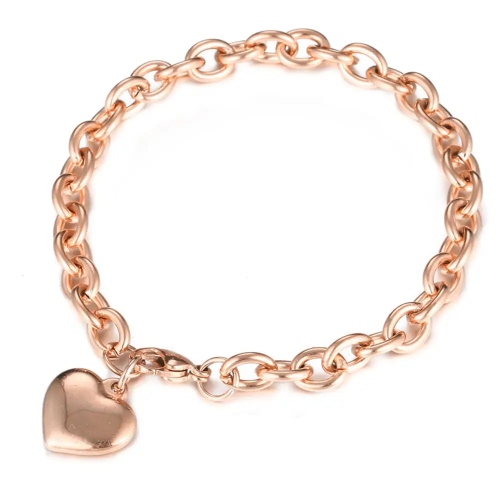 Glossy Gold Chain Heart Bracelet for Women - Image 8