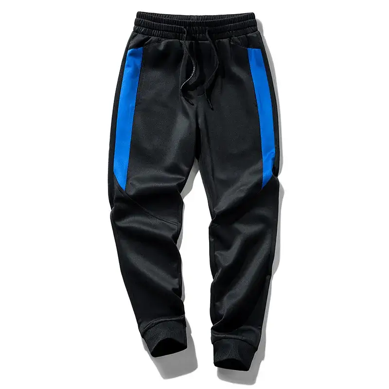 Men Black Cuffed Leggings with Red Stripes 2025 - Image 3