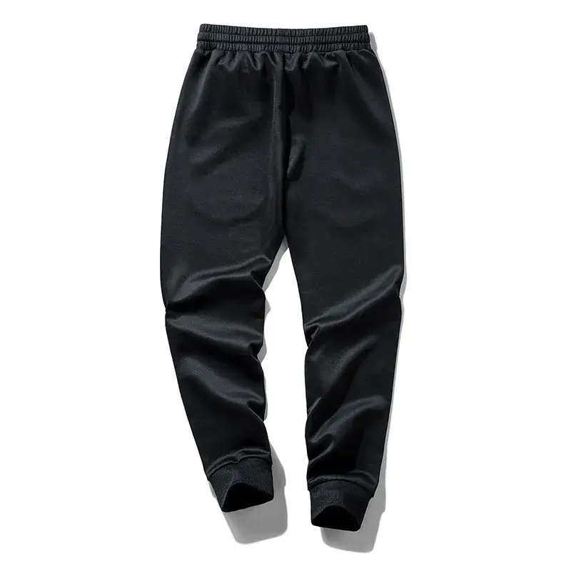 Men Black Cuffed Leggings with Red Stripes 2025 - Image 5