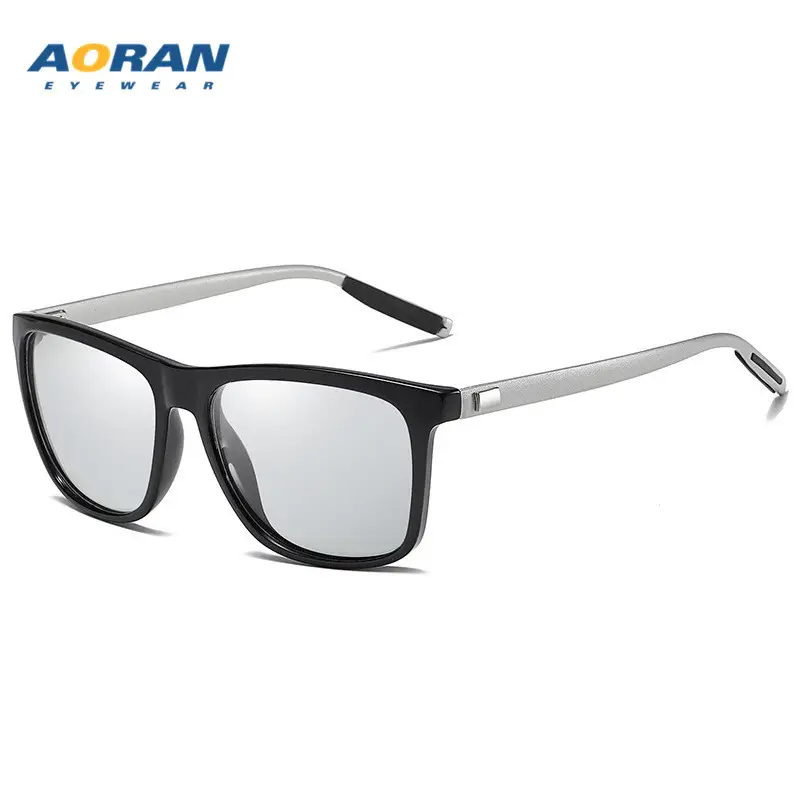 Men Polarized Color Changing Sunglasses Black Square - Image 7
