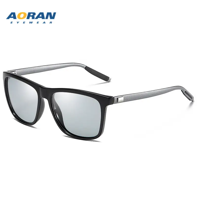 Men Polarized Color Changing Sunglasses Black Square - Image 8