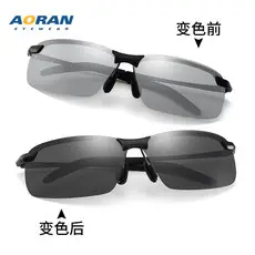 Men Polarized Color Changing Sunglasses Black Square — feature 3