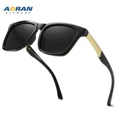 Men Polarized Color Changing Sunglasses Black Square — feature 6