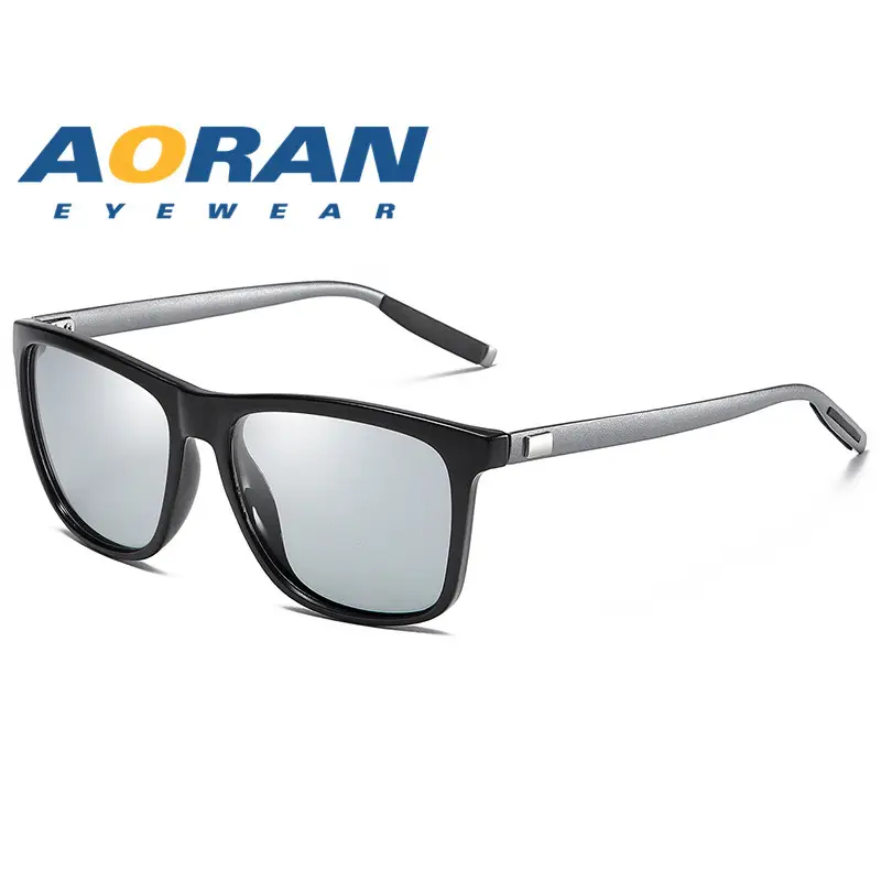 Men Polarized Color Changing Sunglasses Black Square - Image 2