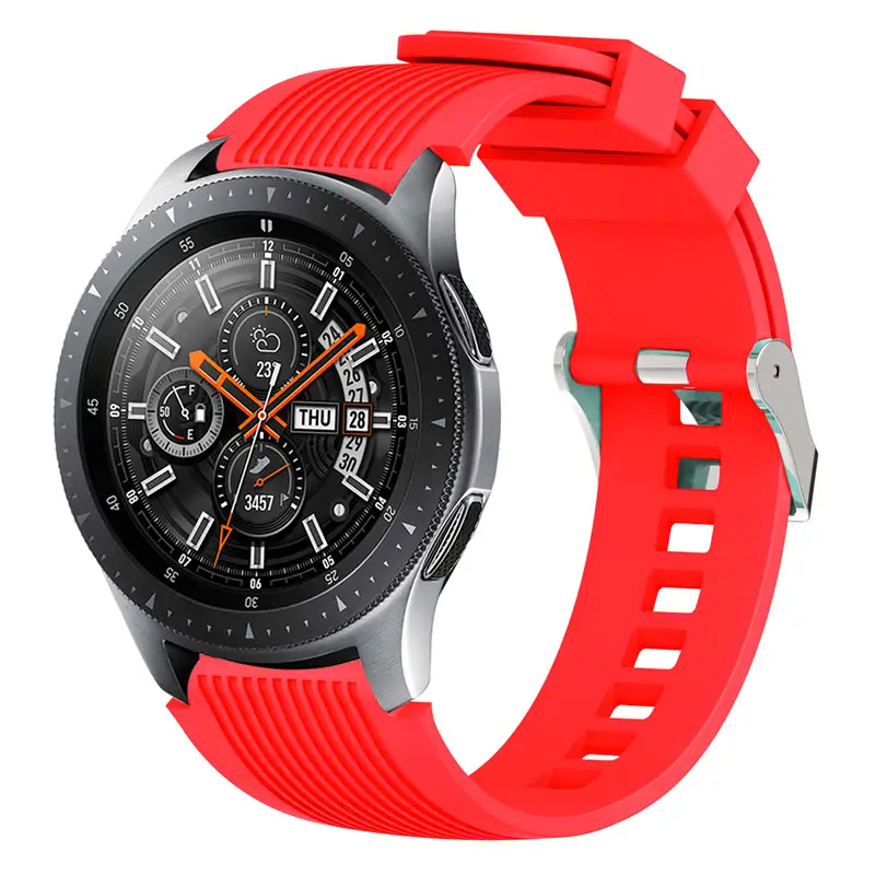 Pink Silicone Vertical Strap Watch for Men Women