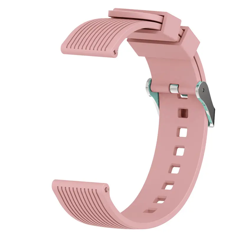 Pink Silicone Vertical Strap Watch for Men Women