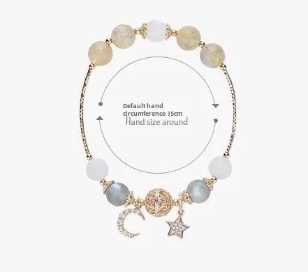 Badu Crystal Bracelet with Strawberry & Moonlight Design - Image 6