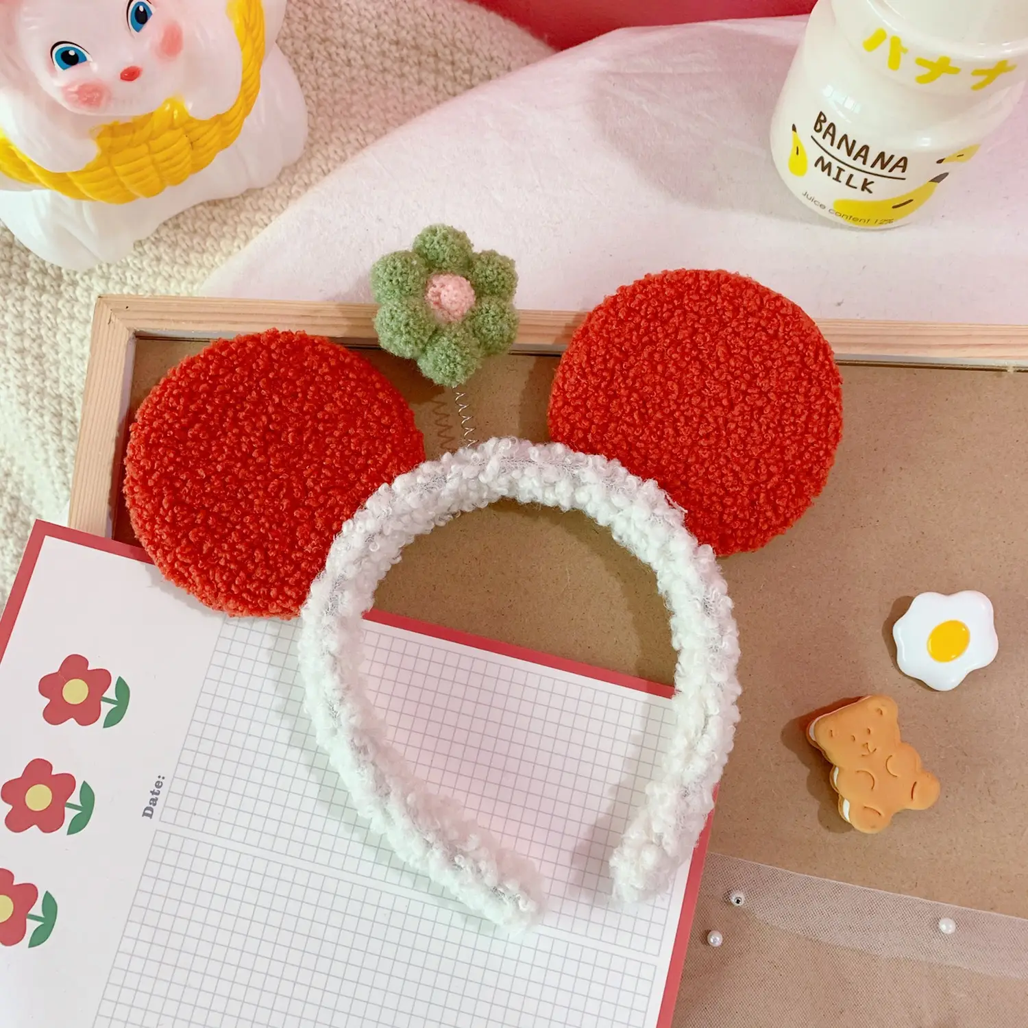 New Cute Bow Bear Ear Plush Hair Band for Girls - Image 5