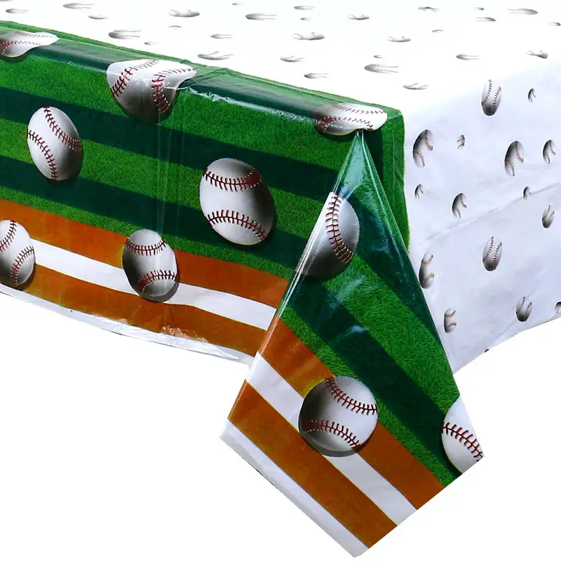 Amazon Disposable Tablecloth Playing Cards Casino Party Football Baseball 54x108 inch