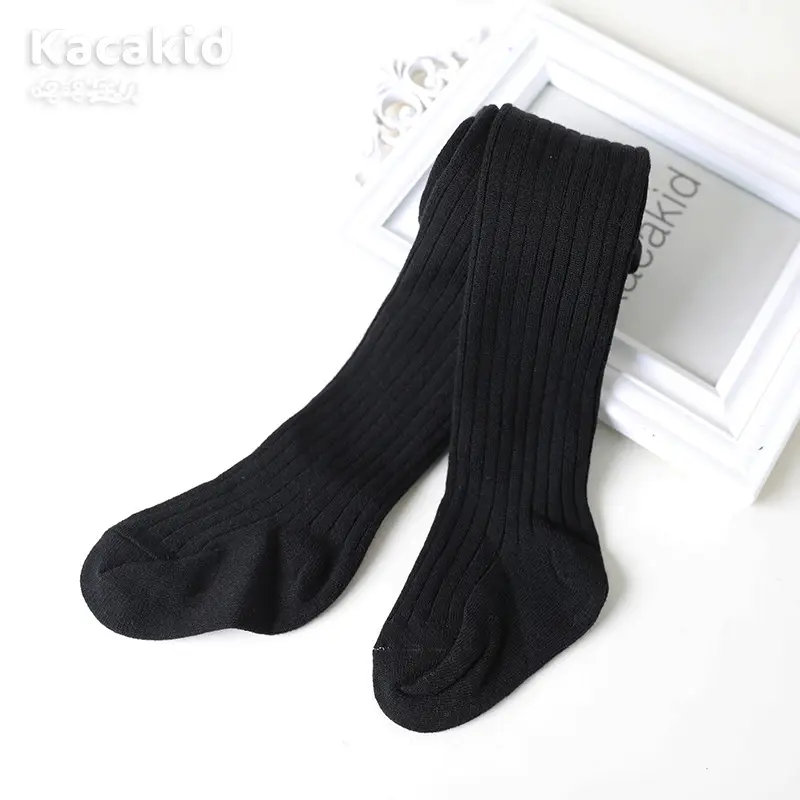 Girls' Grey Fleece Pantyhose Socks Winter Baby Kids