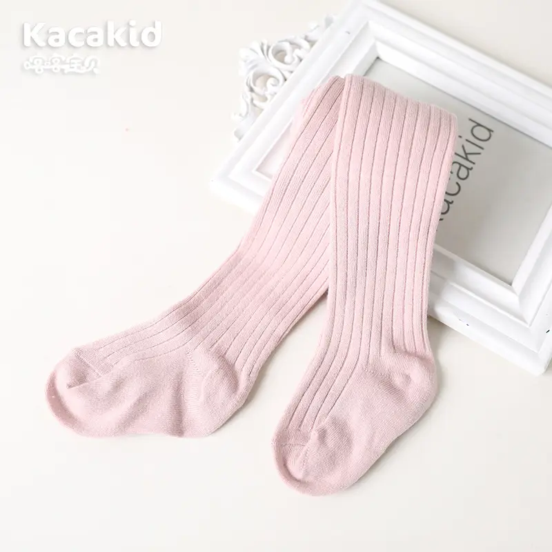 Girls' Grey Fleece Pantyhose Socks Winter Baby Kids