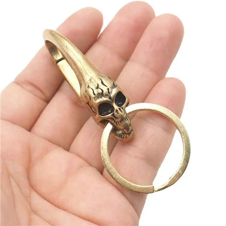 Pure Copper Dragon Keychain for Men - Image 16